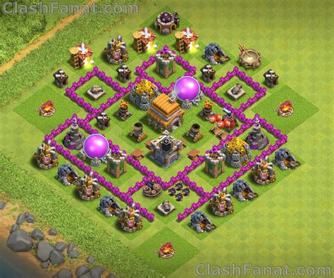 town hall 6 best layout